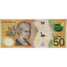 AUSTRALIA 2018 . FIFTY 50 DOLLARS BANKNOTE . LOWE/FRASER . ERROR . SLIGHT WAVE